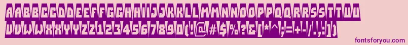 ASimplercmctabvBold Font – Purple Fonts on Pink Background