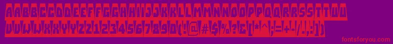 ASimplercmctabvBold Font – Red Fonts on Purple Background