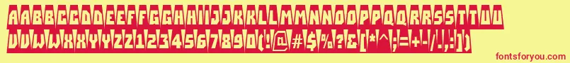 ASimplercmctabvBold Font – Red Fonts on Yellow Background