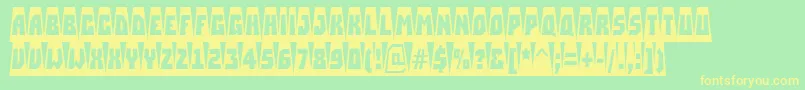 ASimplercmctabvBold Font – Yellow Fonts on Green Background