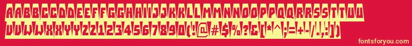 ASimplercmctabvBold Font – Yellow Fonts on Red Background