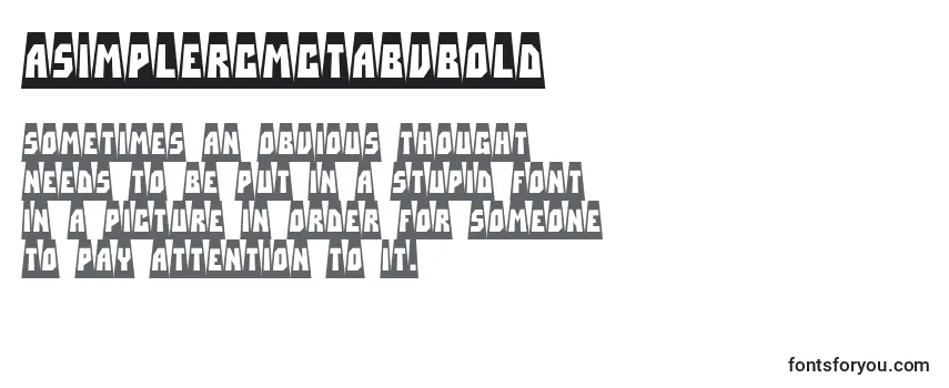 Обзор шрифта ASimplercmctabvBold