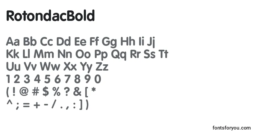 RotondacBold Font – alphabet, numbers, special characters