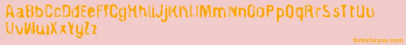 CagedPrisoner Font – Orange Fonts on Pink Background