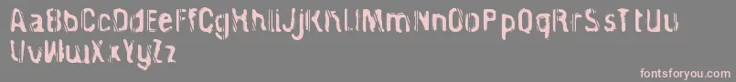 CagedPrisoner Font – Pink Fonts on Gray Background