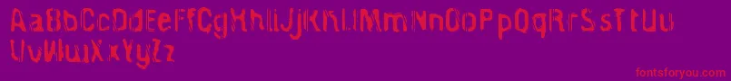 CagedPrisoner Font – Red Fonts on Purple Background