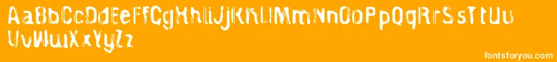 CagedPrisoner Font – White Fonts on Orange Background