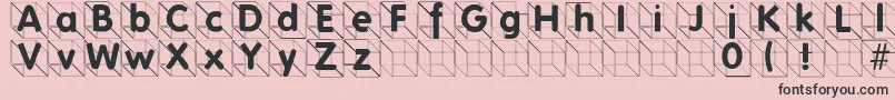 Police Folksincube – polices noires sur fond rose