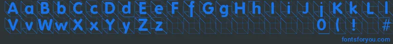 Folksincube Font – Blue Fonts on Black Background