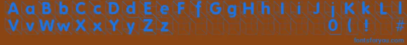 Folksincube Font – Blue Fonts on Brown Background