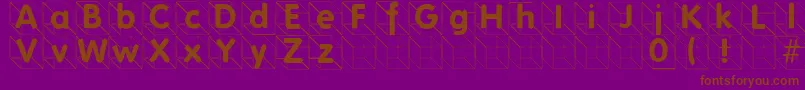Folksincube Font – Brown Fonts on Purple Background