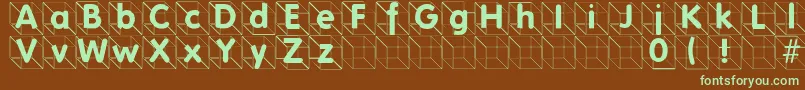 Folksincube Font – Green Fonts on Brown Background