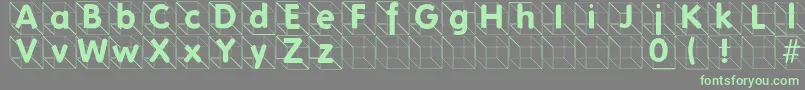 Folksincube Font – Green Fonts on Gray Background