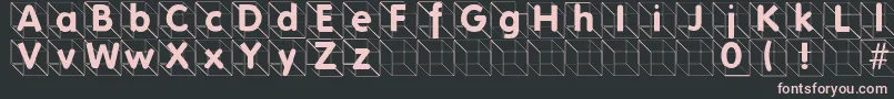 Fonte Folksincube – fontes rosa em um fundo preto