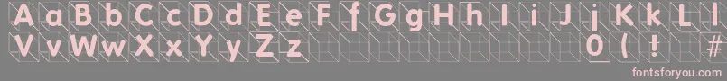 フォントFolksincube – 灰色の背景にピンクのフォント