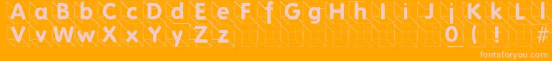 Folksincube Font – Pink Fonts on Orange Background