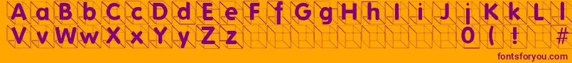Folksincube-fontti – violetit fontit oranssilla taustalla