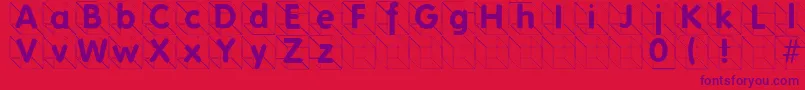 Folksincube Font – Purple Fonts on Red Background