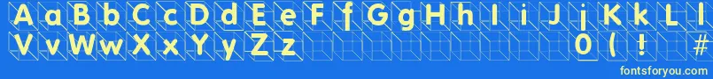 Folksincube Font – Yellow Fonts on Blue Background