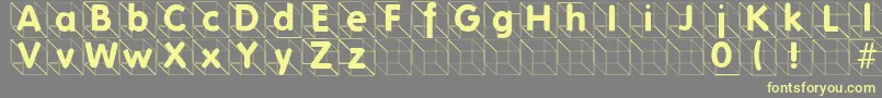 Folksincube-fontti – keltaiset fontit harmaalla taustalla
