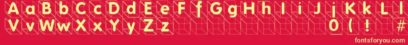 Folksincube Font – Yellow Fonts on Red Background