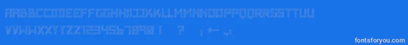 WadimGiantLines-Schriftart – Rosa Schriften auf blauem Hintergrund