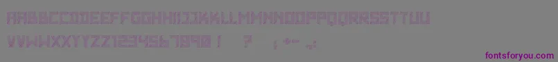 フォントWadimGiantLines – 紫色のフォント、灰色の背景