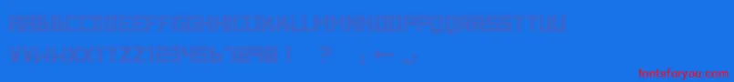 WadimGiantLines Font – Red Fonts on Blue Background