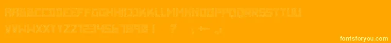 WadimGiantLines-Schriftart – Gelbe Schriften auf orangefarbenem Hintergrund