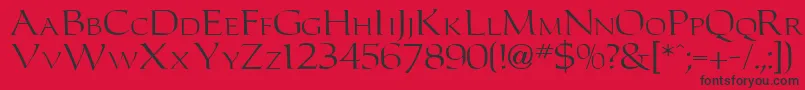 Carleton Font – Black Fonts on Red Background