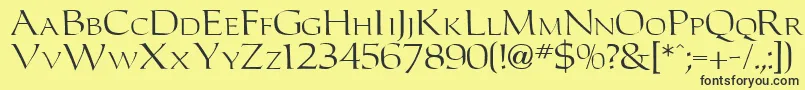 Carleton Font – Black Fonts on Yellow Background