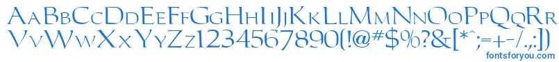 Carleton Font – Blue Fonts on White Background