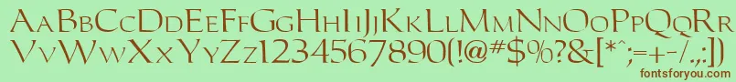 Carleton Font – Brown Fonts on Green Background