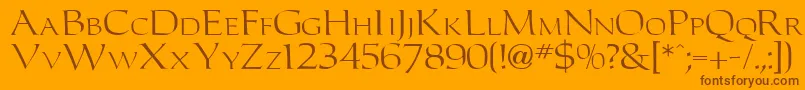 Carleton Font – Brown Fonts on Orange Background