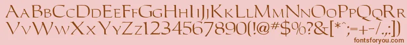 Carleton Font – Brown Fonts on Pink Background