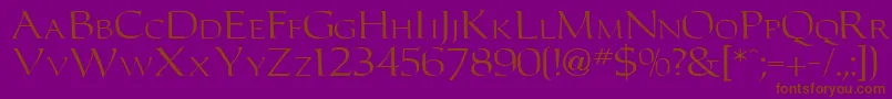 Carleton Font – Brown Fonts on Purple Background