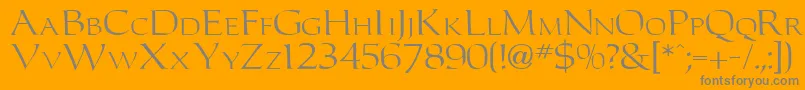 Carleton Font – Gray Fonts on Orange Background