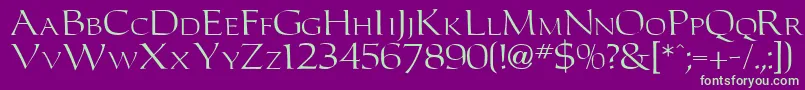 Carleton Font – Green Fonts on Purple Background