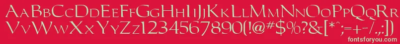 Carleton Font – Green Fonts on Red Background