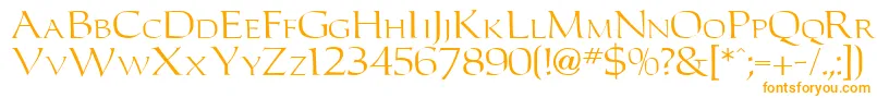 Carleton Font – Orange Fonts on White Background