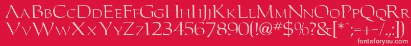 Carleton Font – Pink Fonts on Red Background