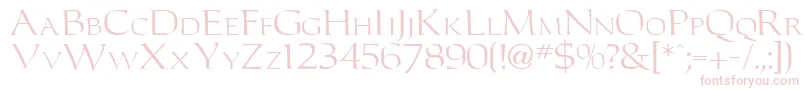 Carleton-Schriftart – Rosa Schriften auf weißem Hintergrund