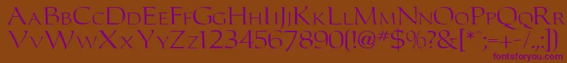 Carleton Font – Purple Fonts on Brown Background