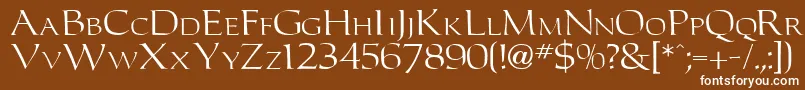 Шрифт Carleton – белые шрифты на коричневом фоне