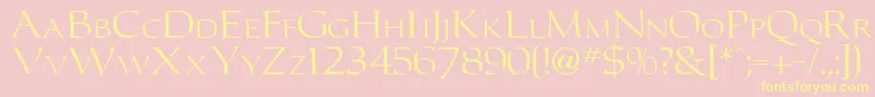 Carleton Font – Yellow Fonts on Pink Background