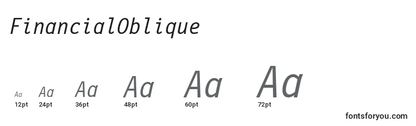 FinancialOblique Font Sizes