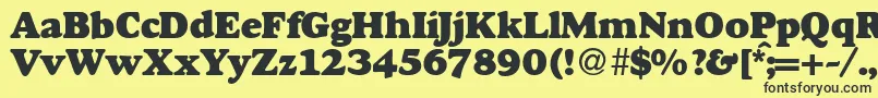 GourmetheavydbNormal Font – Black Fonts on Yellow Background