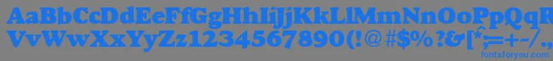 GourmetheavydbNormal Font – Blue Fonts on Gray Background