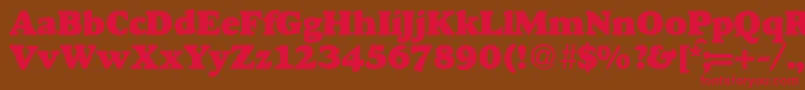 GourmetheavydbNormal Font – Red Fonts on Brown Background