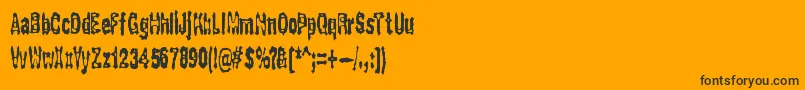 GaspingBrk Font – Black Fonts on Orange Background